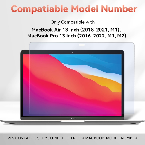 2 Pack Anti Blue Light Screen Protector Compatible with MacBook Air 13 / MacBook pro 13 Inch, Eye Protection, Anti Glare Anti Scratch & Anti
