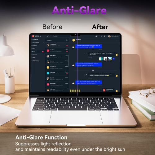 2 Pack Anti Blue Light Screen Protector Compatible with MacBook Pro 16 inch, Eye Protection, Anti Glare Anti Scratch & Anti Fingerprints Screen