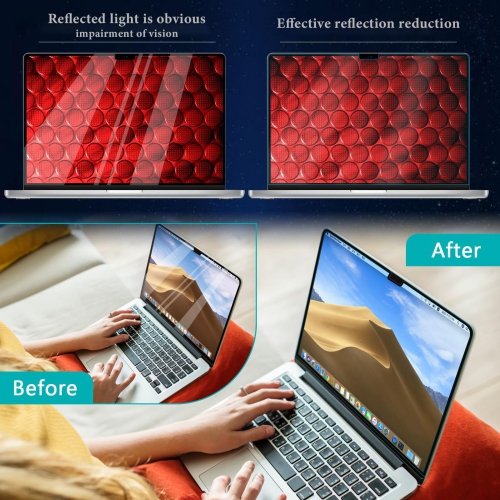 2-Pack Macbook Air 15 Inch Screen Protector Anti-Blue Light Anti-Glare Macbook Air 15 Inch Screen Filter, Eye Protection Bubble Free, Anti-Fingerprint