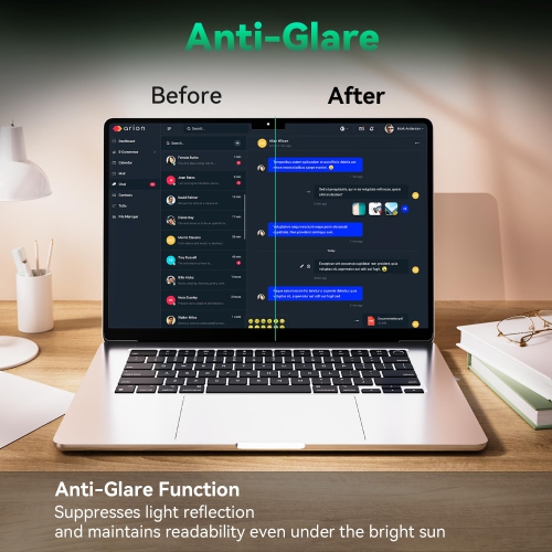 2 Pack Anti Blue Light Screen Protector Compatible with MacBook Pro 14 Inch(2021-2023, M1, M2, M3), Eye Protection, Anti Glare Anti Scratch & Anti