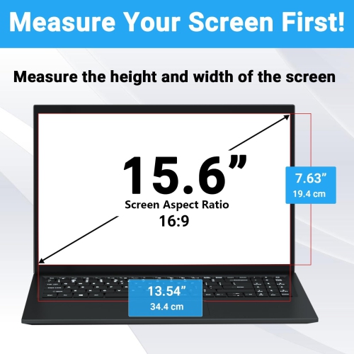 Paquet de 3 protecteurs d'écran 16:9 pour portable de 15,6 po : filtre anti-lumière bleue et antireflet, protecteur d'écran pour portable,