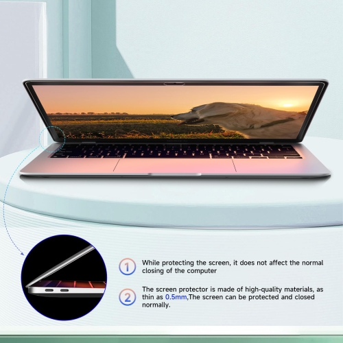 2 Pack Anti Blue Light Screen Protector for MacBook Air 13 Inch&MacBook Pro 13In(2016-2022,M1,M2), 13.3" Mac Laptop Anti Glare Matte Light UV Blocker