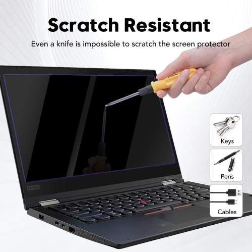 Tempered Glass Screen Protector for 13.3" Lenovo Thinkpad X380 X390 X395 L13 L380 L390, Lenovo Yoga 730 2-in-1 Touch-Screen Laptop, 2022 Lenovo Yoga