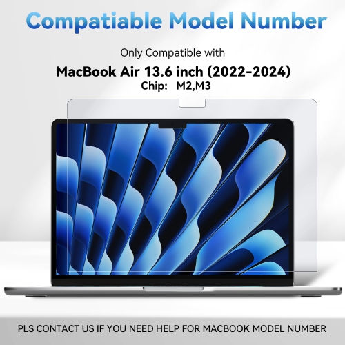 2 Pack Anti Blue Light Screen Protector Compatible With MacBook Air 13.6 Inch Model A2681, Eye Protection , Anti Glare Anti Scratch & Anti