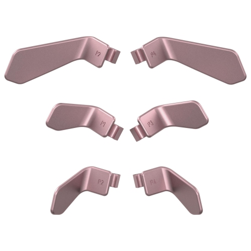 Palettes pour manette Xbox Elite 1/2, palettes arrière interchangeables 6-en-1 couleur rose doré métallique pour manette Xbox One Elite et Elite