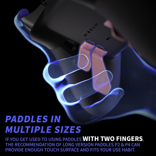 Palettes pour manette Xbox Elite 1/2, palettes arrière interchangeables 6-en-1 couleur rose doré métallique pour manette Xbox One Elite et Elite