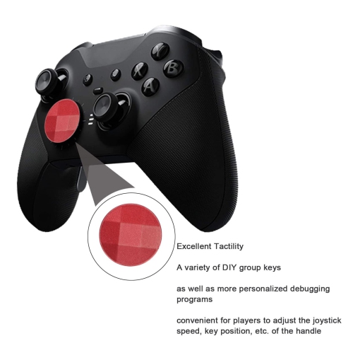 Metal D Pads and Paddles, Stainless Steel Paddles and Pads Replacement Controller Accessories for Xbox One Elite Series 2(red)