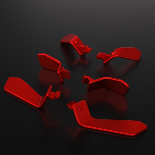 Paddles for Xbox Elite 1/2 Controller, 6 in 1 Metalic Scarlet Red Replacement Interchangeable Back Paddles for Xbox One Elite & Elite Series 2