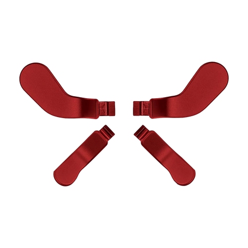 Palettes arrière de rechange 4 verrous de gâchette en acier inoxydable métallique pour manette Xbox One Elite Series 2 boutons arrière Elite Rouge