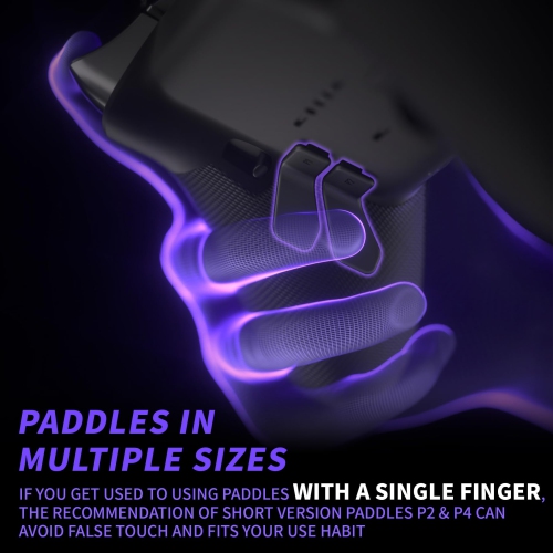 Paddles for Xbox Elite 1/2 Controller, 6 in 1 Metalic Black Replacement Interchangeable Back Paddles for Xbox One Elite & Elite Series 2 Controller