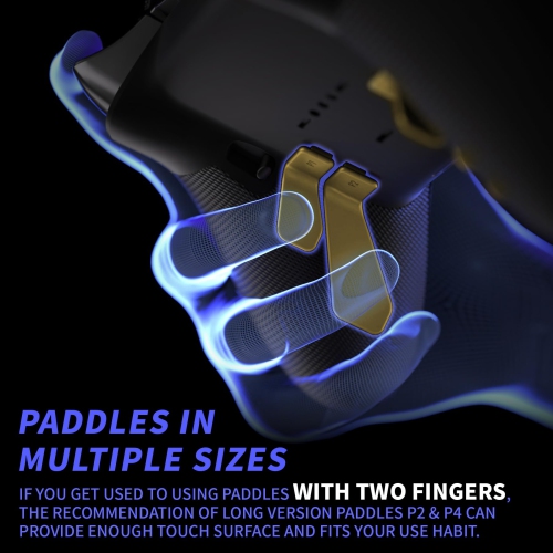 Paddles for Xbox Elite 1/2 Controller, 6 in 1 Metalic Hero Gold Replacement Interchangeable Back Paddles for Xbox One Elite & Elite Series 2