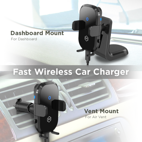 Fast Wireless Car Charger Mount - Grip Cradle