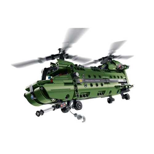 Tradeopia DIY Military Transport Helicopter 2-in-1 Premium Building Block Kit | 393 Pieces | Build & Play for Ages 6+