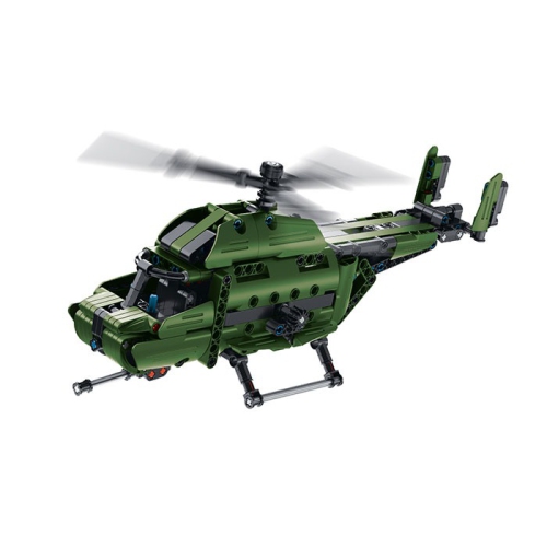 Tradeopia DIY Military Transport Helicopter 2-in-1 Premium Building Block Kit | 393 Pieces | Build & Play for Ages 6+