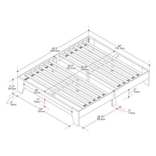 Amber & Emily Queen Platform Bed