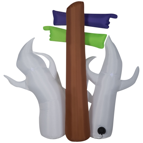 GEMMY INDUSTRIES Airblown® Inflatable Halloween -Ghost Trio Sign-MD Scene 68" x 72"