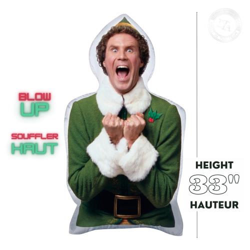 GEMMY INDUSTRIES Christmas Car Buddy Airblown® Inflatable-Photorealistic Buddy the Elf-WB © & TM New Line Productions, Inc. 33"