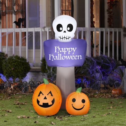 GEMMY INDUSTRIES Airblown® Inflatable -Happy Halloween Sign-SM Scene 54"