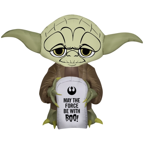 GEMMY  Industries Airblown® Inflatable Halloween -Stylized Yoda W/tombstone-Sm-Star Wars © & Lucasfilm Ltd. 36"