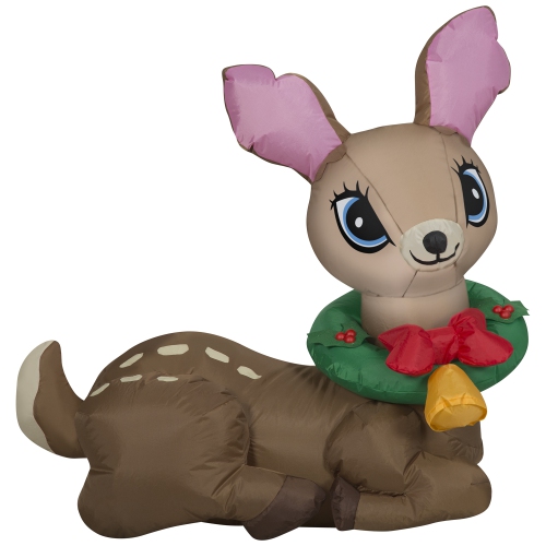 GEMMY  Industries Airblown® Inflatable Christmas -Vintage Reindeer-Sm 35" X 35"