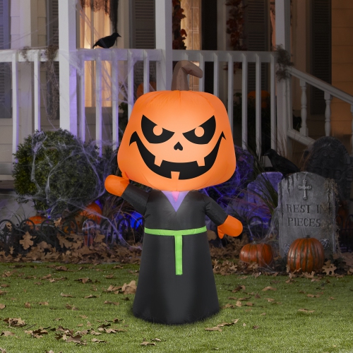 GEMMY INDUSTRIES Airblown® Inflatable Halloween -Pumpkin Head Reaper-SM 42"