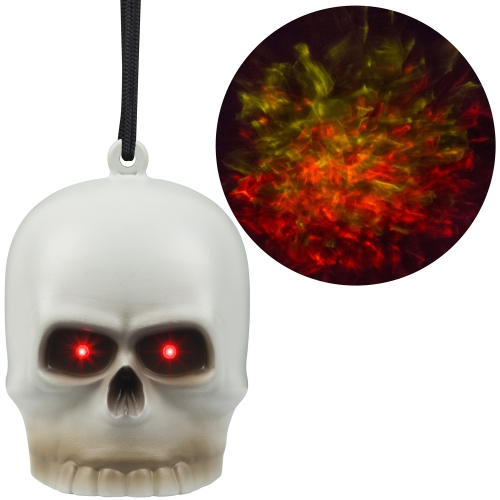 GEMMY  Industries Halloween Battery Operated Lightshow Projection-Fireblaze-Hanging Skull (Rrpm) 5.5"