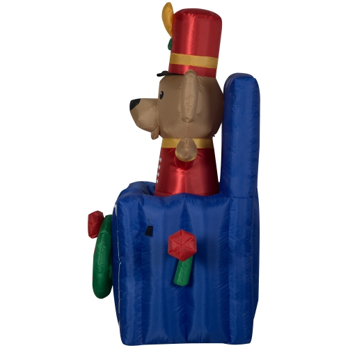 GEMMY INDUSTRIES Animated Airblown® Inflatable Christmas -Pop up Toy Soldier Dog 59"