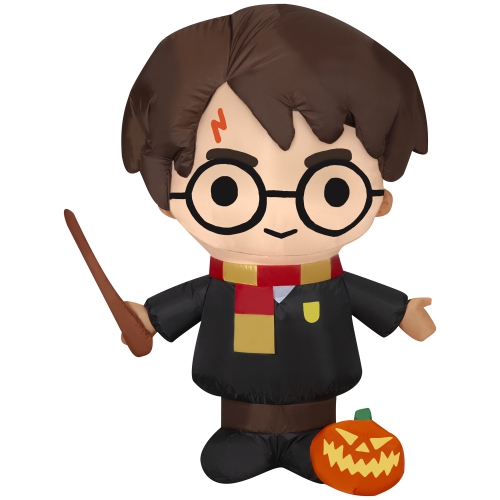 GEMMY  Industries Airblown® Halloween -Harry Potter W/pumpkin-Sm-© & Warner Bros. Entertainment Inc. 38" In Multicolor