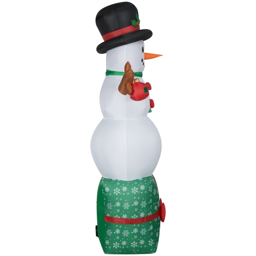 GEMMY INDUSTRIES Airblown® Inflatable Christmas -Snowman on Gift Box-LG 83"