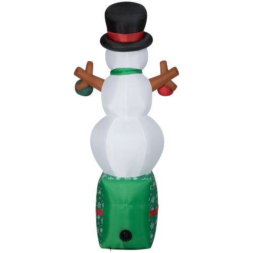 GEMMY INDUSTRIES Airblown® Inflatable Christmas -Snowman on Gift Box-LG 83"