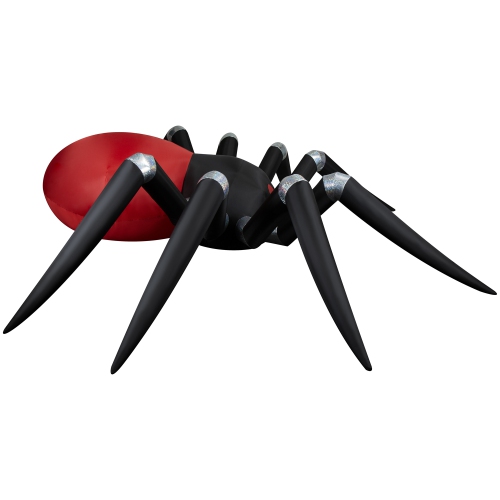 GEMMY INDUSTRIES Airblown® Inflatable and LightShow® Projection-Fire & Ice-Black/Red Spider-Colossal 43" x 174"