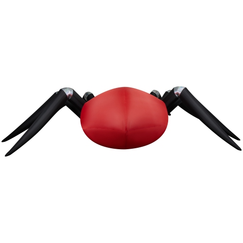 GEMMY INDUSTRIES Airblown® Inflatable and LightShow® Projection-Fire & Ice-Black/Red Spider-Colossal 43" x 174"
