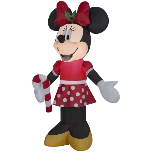 GEMMY  Industries Airblown® Inflatable Christmas -Minnie Holding Candy Cane-Sm-©Disney 42"