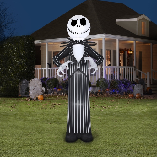 GEMMY INDUSTRIES Airblown® Inflatable Halloween -Jack Skellington w/OPP Fan-Giant-©Disney 120"