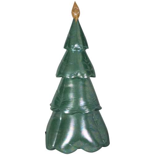 GEMMY INDUSTRIES Airblown® Inflatable -Mixed Media-Green Iridescent Christmas Tree-LG 90"