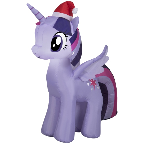 GEMMY  Industries Airblown® Christmas My Little Pony -Twilight Sparkle W/santa Hat-Sm Tm & © 2024 Hasbro