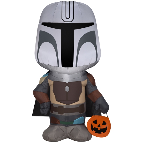 GEMMY  Industries Airblown® Halloween The Mandalorian-Sm-Star Wars Lucasfilm Ltd 42" In Multicolor