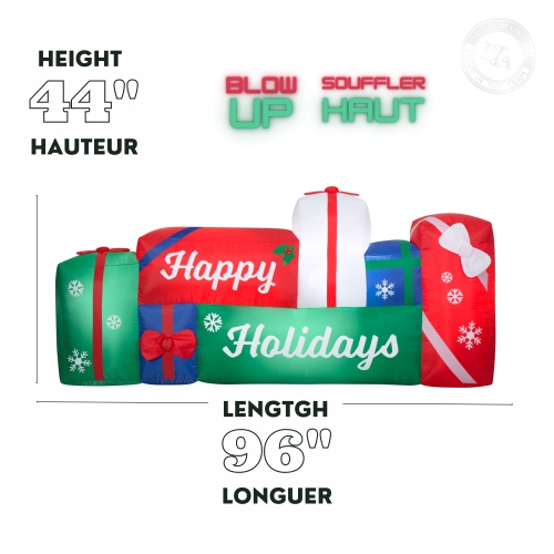 GEMMY INDUSTRIES Christmas Airblown® Inflatable -Gift Box Scene-LG 44"