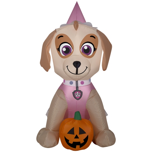 GEMMY  Industries Airblown® Halloween Paw Patrol-Skye W/pumpkin-Sm-Nick © 2024 Spin Master Ltd. 39"