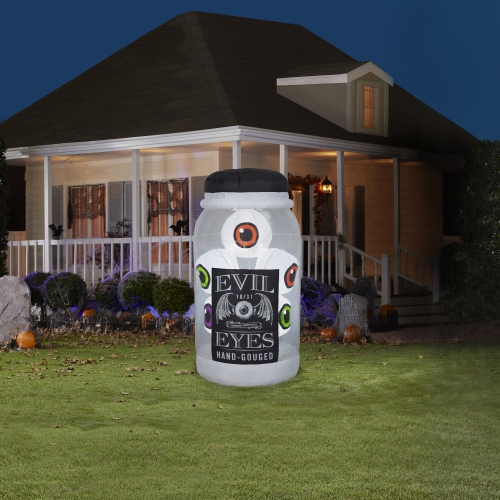 GEMMY INDUSTRIES Airblown® Inflatable Halloween-Flashing-Evil Eye Jar-LG 66"