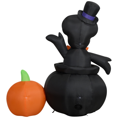 GEMMY INDUSTRIES Airblown® Inflatable Halloween -Skeleton in Cauldron-SM Scene 48"