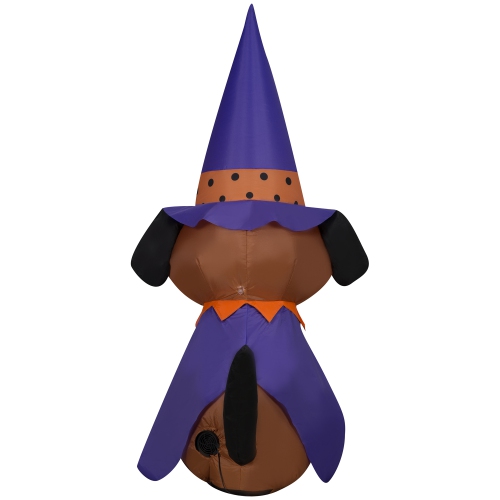 GEMMY INDUSTRIES Airblown® Inflatable Halloween -Dog w/Witch Hat-SM 48"