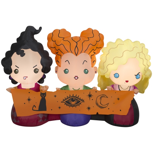 GEMMY  Industries Airblown® Halloween -Hocus Pocus Sisters-Md Scene- 60" ©Disney