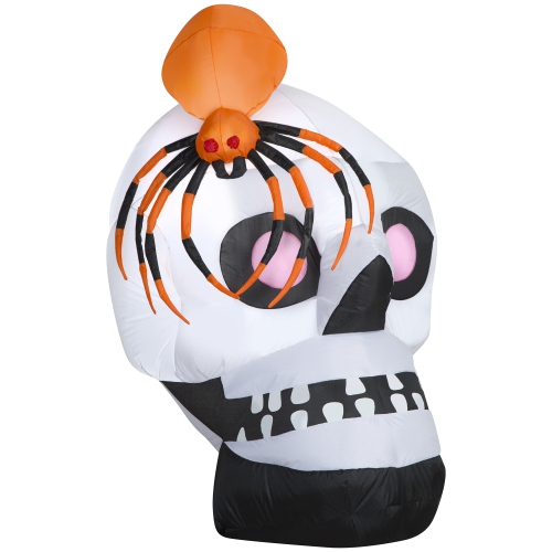 GEMMY  Industries Airblown® Halloween-Skull W/spider-Sm Scene 54" In Multicolor