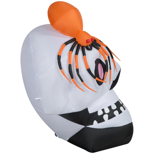 GEMMY INDUSTRIES Airblown® Inflatable Halloween-Skull w/Spider-SM Scene 54"