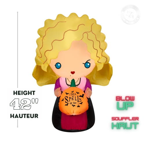 GEMMY INDUSTRIES Airblown® Inflatable Halloween -Hocus Pocus Sarah-SM-Disney© 42"