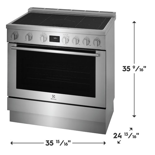 Electrolux 36" 4.4 Cu. Ft. True Convection 5-Element Freestanding Induction Range - Stainless Steel