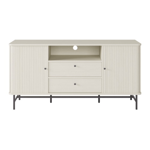 AMBER & EMILY  Curved Sideboard In White