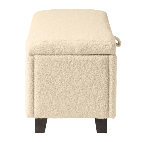 Amber & Emily Boucle Storage Ottoman