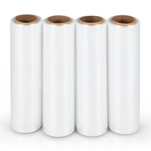 Costway 8 Rolls Stretch Film Heavy Duty Shrink Wrap 60 Gauge Clear Plastic Wrap Film